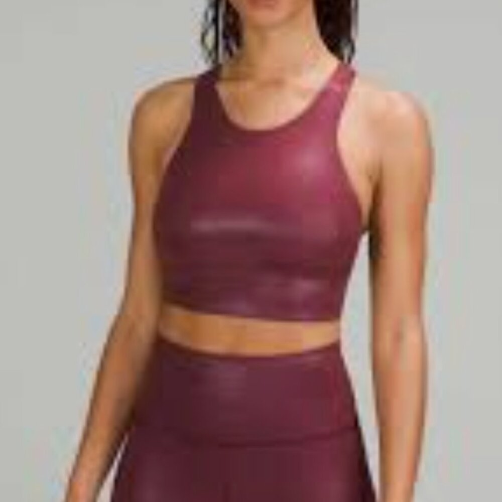Lululemon Wunder Train Longline Bra Foil *Medium Support, C/D Cup Radiate Foil 4 - Picture 2 of 4